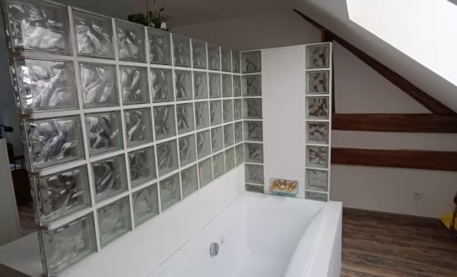 Pose de pavé de verre a BEY 71